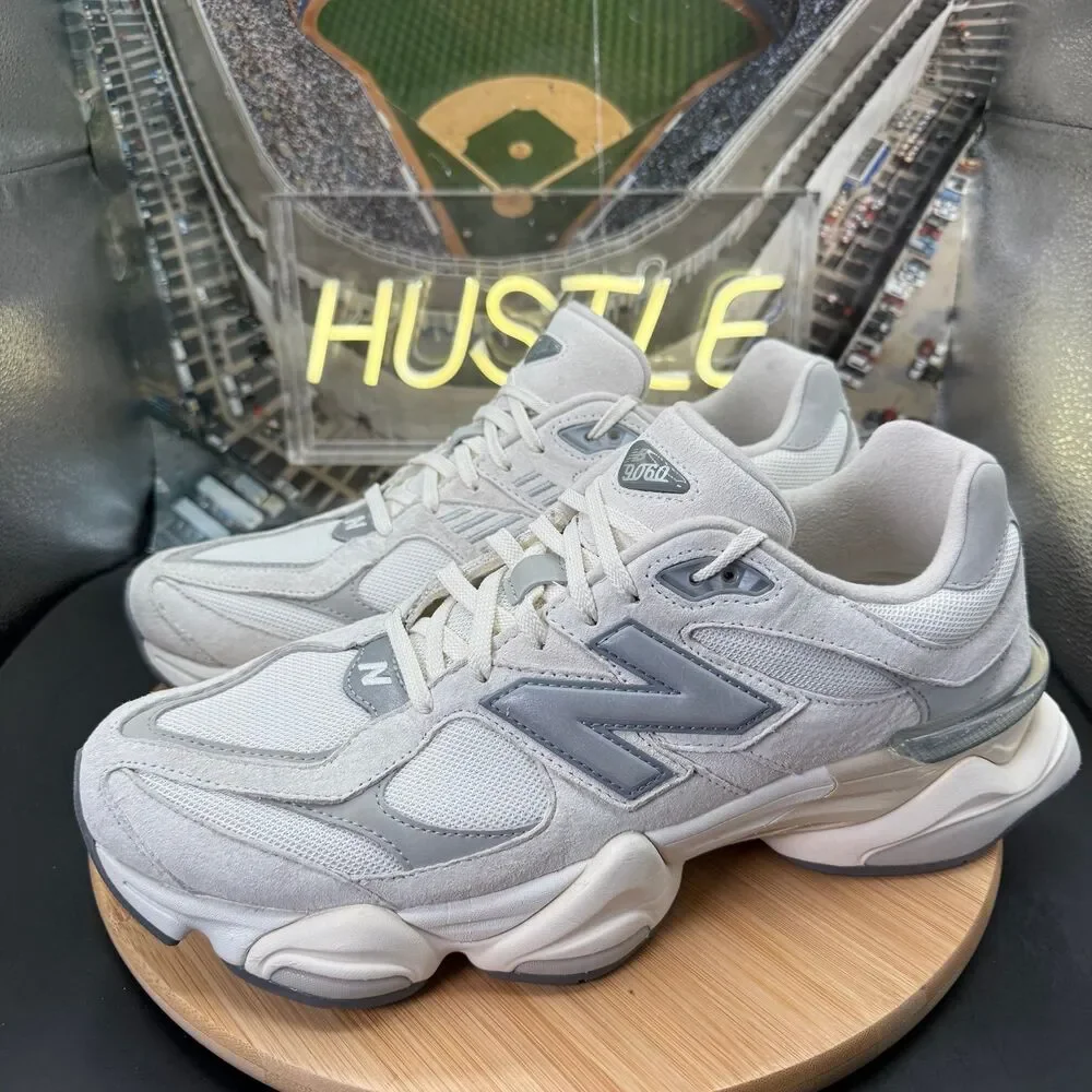 New Balance Men's Athletic Sneakers in Light Gray and White